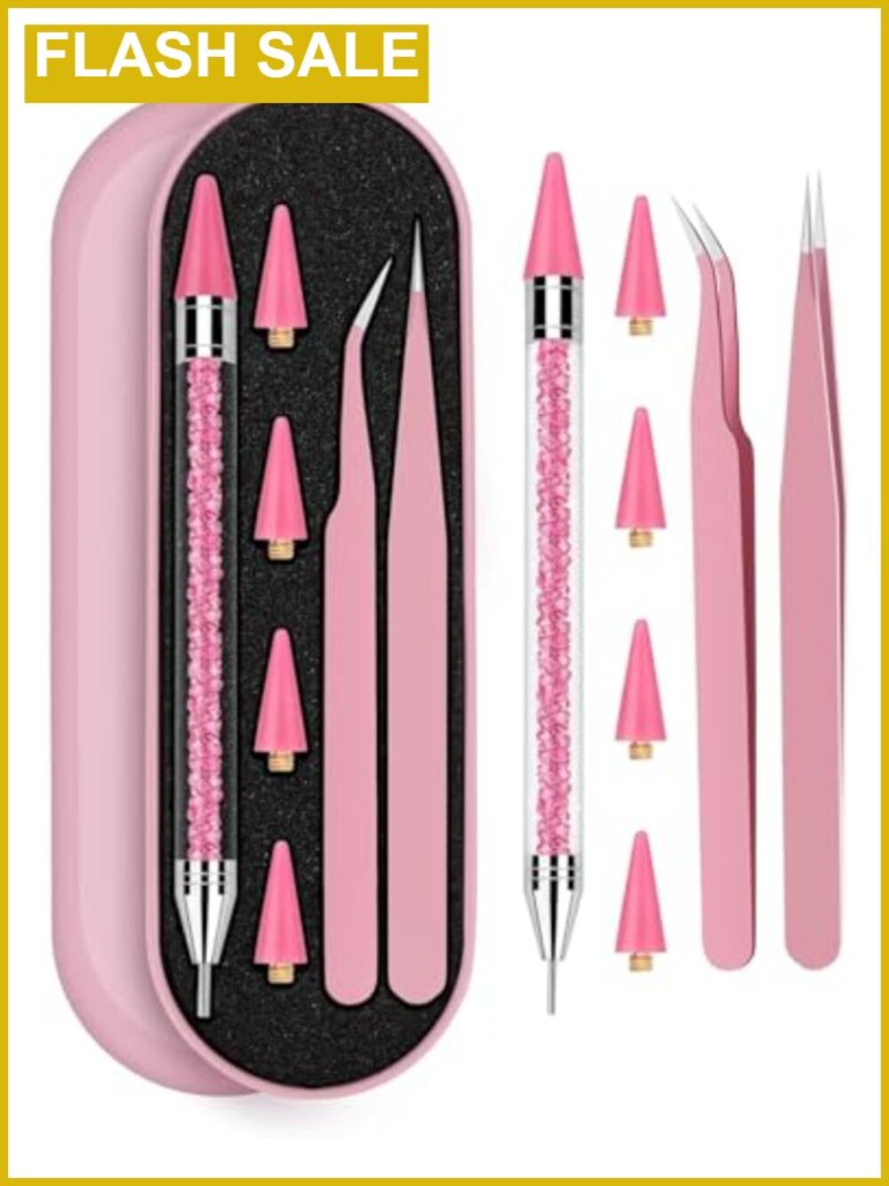 Rhinestone Picker Tool Set with Wax Tips and Tweezers